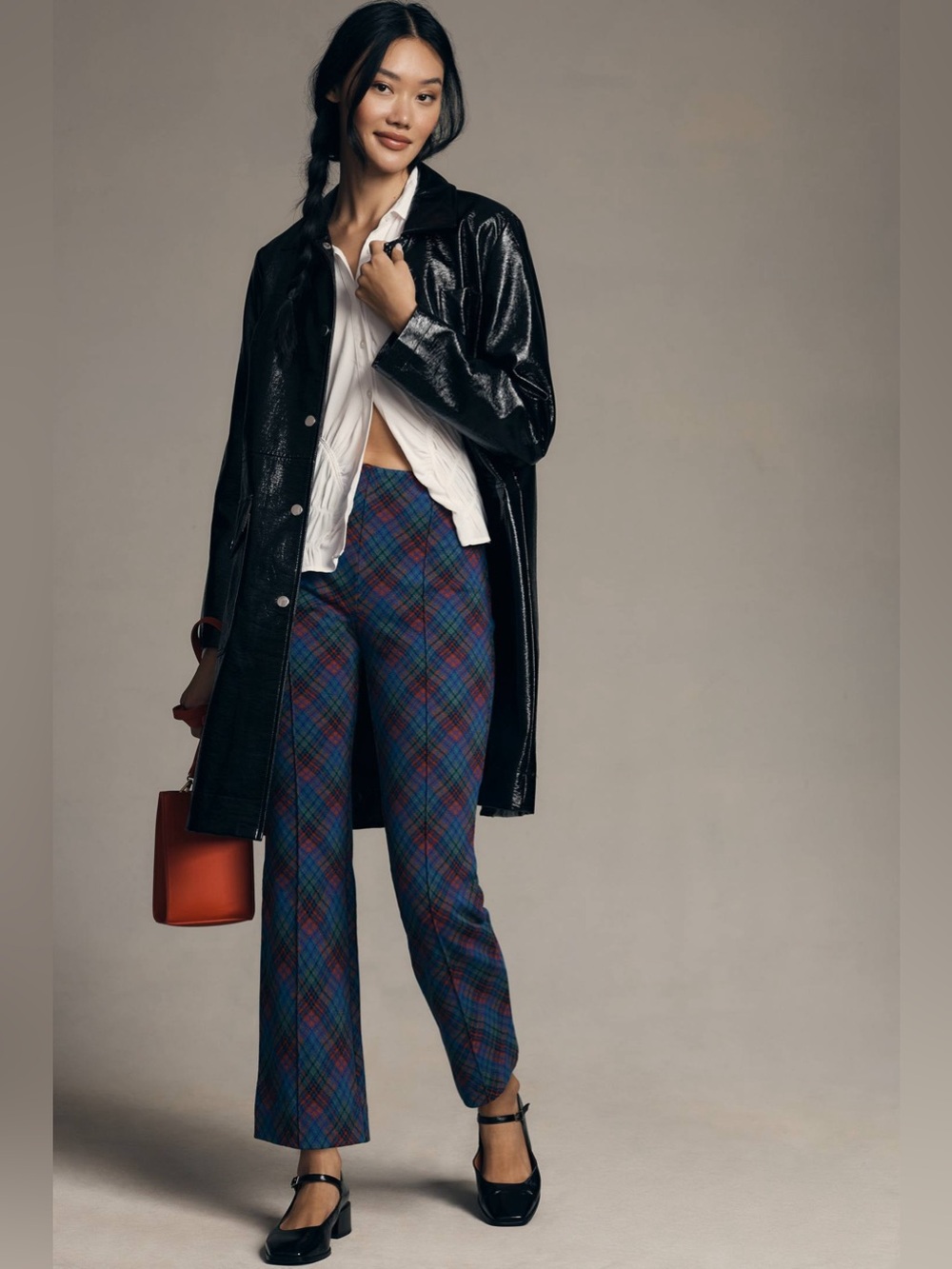 Anthropologie Maeve The Margot Kick-Flare Cropped Pants Plaid Edition Size XS